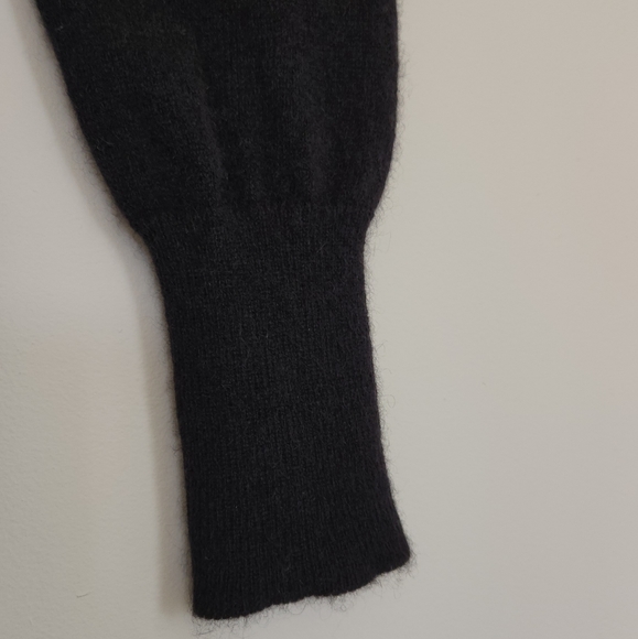 100% Cashmere Striped Grey & Black Women's Sweater Size S - Picture 5 of 10